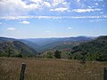 Vue sur les Cévennes depuis le col des Faïsses.