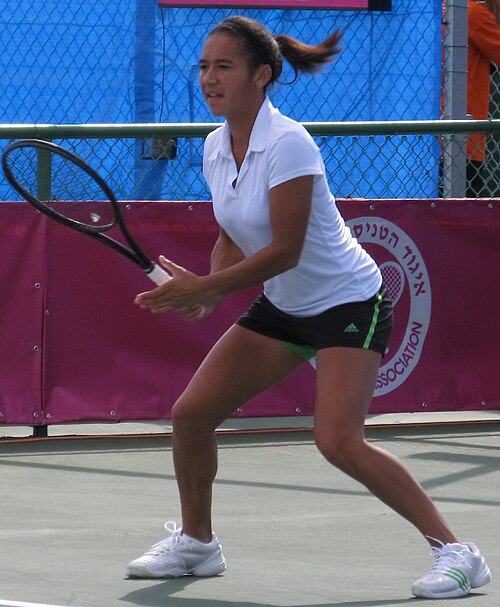 Watson playing in the 2011 Fed Cup