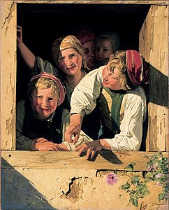 Children at the window label QS:Len,"Children at the window" label QS:Lpl,"Dzieci w oknie" label QS:Lde,"Kinder am Fenster" 1853