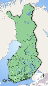 Poziția regiunii Kymenlaakson maakunta Kymmenedalens landskap