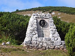 Fritz Benesch memorial on the mountain Rax in Lower Austria
