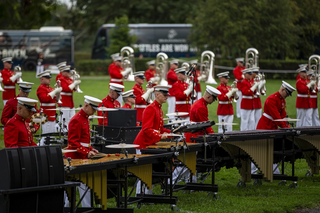 <span class="mw-page-title-main">Front ensemble</span> Stationary percussion section of a marching ensemble