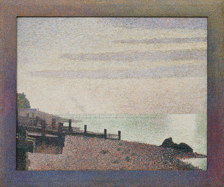 File:Georges-Pierre Seurat - Honfleur, un soir, embouchure de la Seine - Google Art Project.jpg