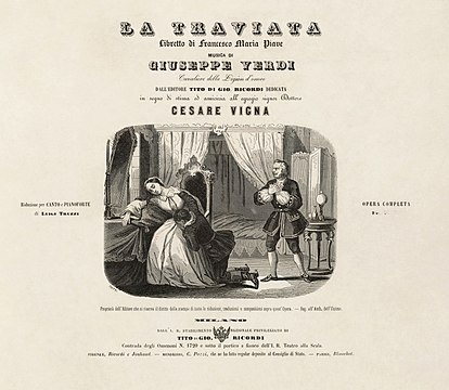 Giuseppe Verdi, La traviata title page - Restoration