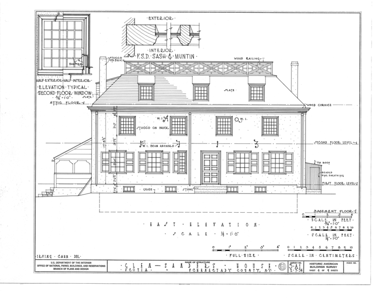 File:Glen-Sanders House, 2 Sanders Avenue, Scotia, Schenectady County, NY HABS NY,47-SCOT,1- (sheet 4 of 9).png