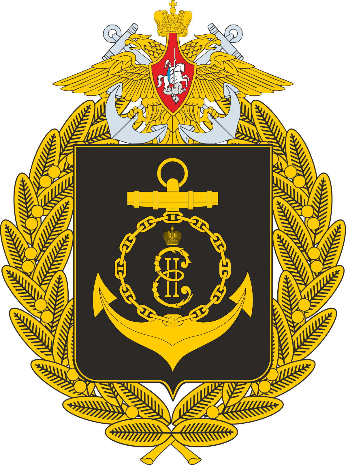 Naval forces military flag of russian Navy "Baltic Fleet" VMF RF