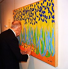 Cobb's "Braille painting" at Christian Brothers University in 2006. Guy Cobb Braille Painting.jpg