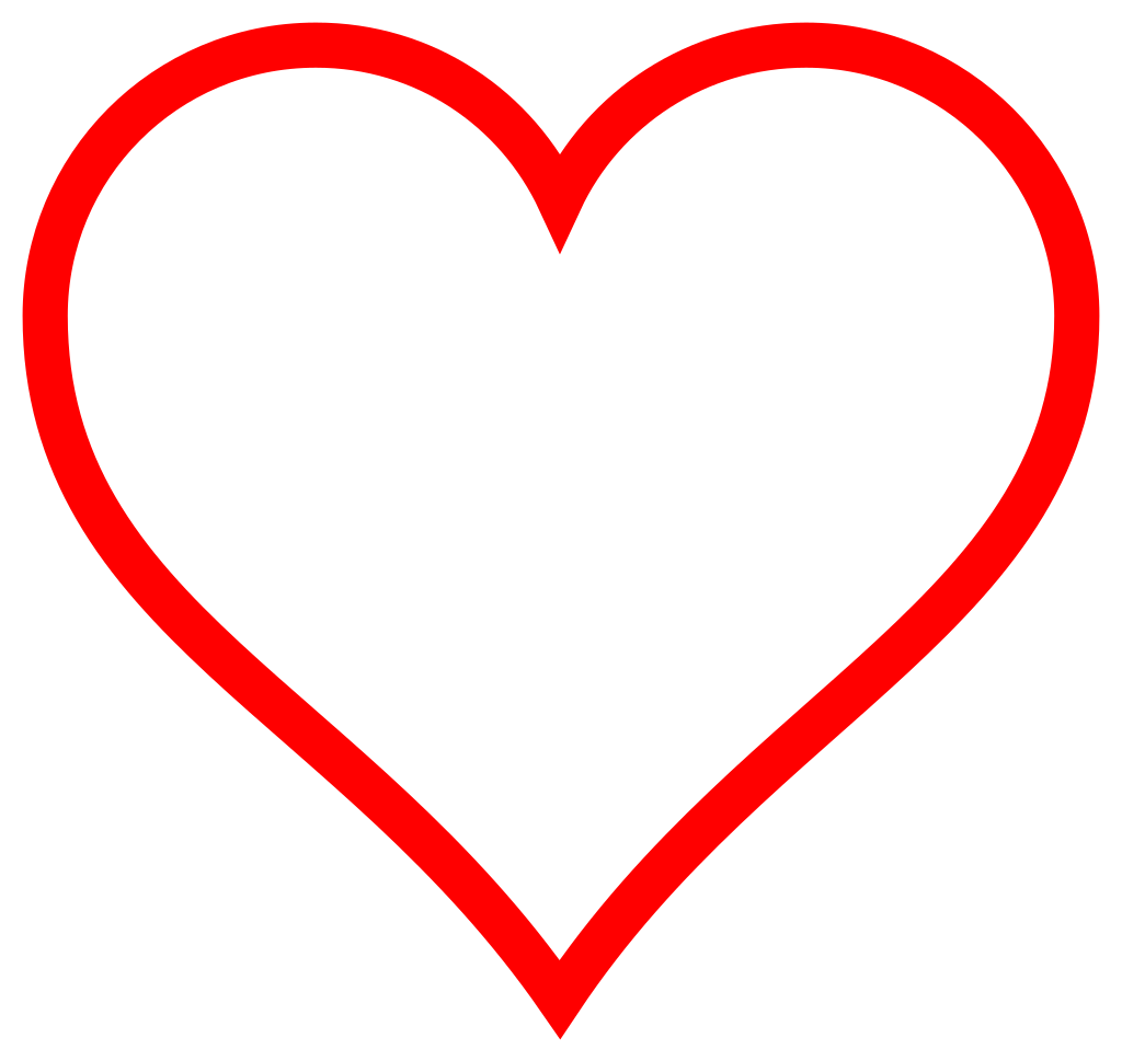 Red-outline heart icon