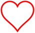 Red line heart icon