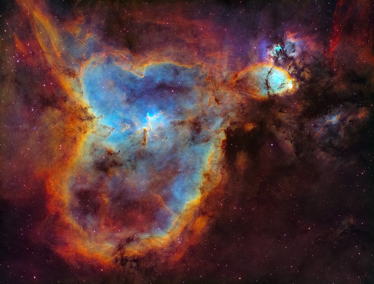 hubble telescope of the heart nebula ic 1805