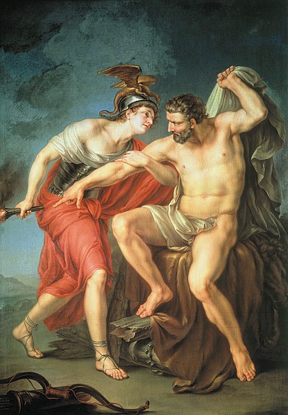 File:Hercules Burning Himself on the Pyre in the Presence of His Friend Philoctetes, 1782 Ivan Akimovich Akimov Academy of Fine Arts, St. Petersburg.jpg
