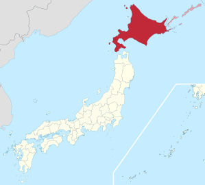 Lage der Präfektur Hokkaidō in Japan