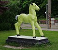 picture of the famous HolbeinPferdle in Freiburg (Breisgau) Germany This horse gets repainted on a regular basis by unknown people This is the actual painting on 09.05.2009