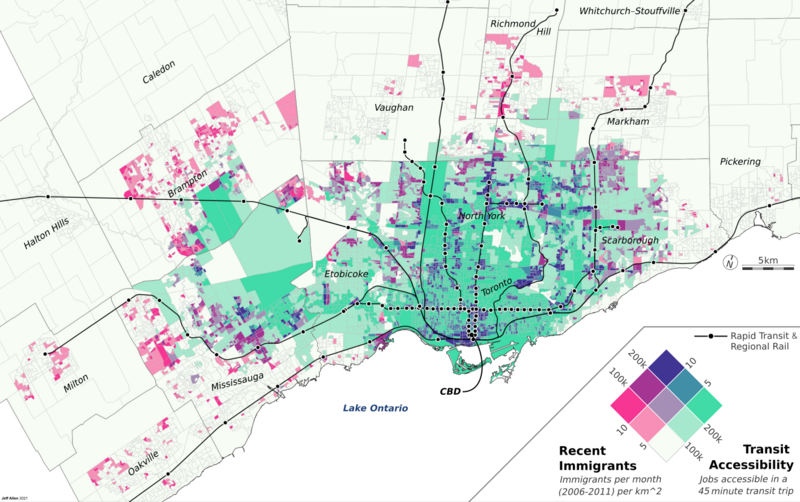 File:Immigration and public transit in Toronto, 2016.png
