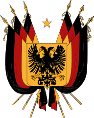 Coat of arms of the short-lived German Empire (1848–49); the German Confederation used a similar eagle.