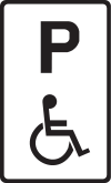 Information road sign disabled persons parking.svg
