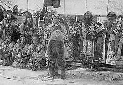 The Ainu Iomante ceremony around 1930 Iomante1.JPG