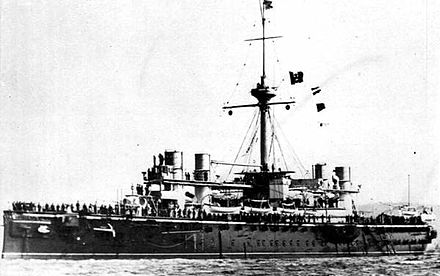 The Italian ironclad Leponto at La Spezia