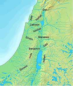 Répartition des territoires de chaque tribu en terre d'Israël