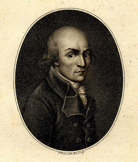 Jean-Baptiste Louvet de Couvray,gravure de François Bonneville (fin du XVIIIe siècle).