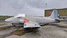 Jet Provost, outdoors in preservation, at Gippsland Armed Forces Museum (West Sale Airport, Victoria) Jet Provost at Gippsland Armed Forces Museum.jpg