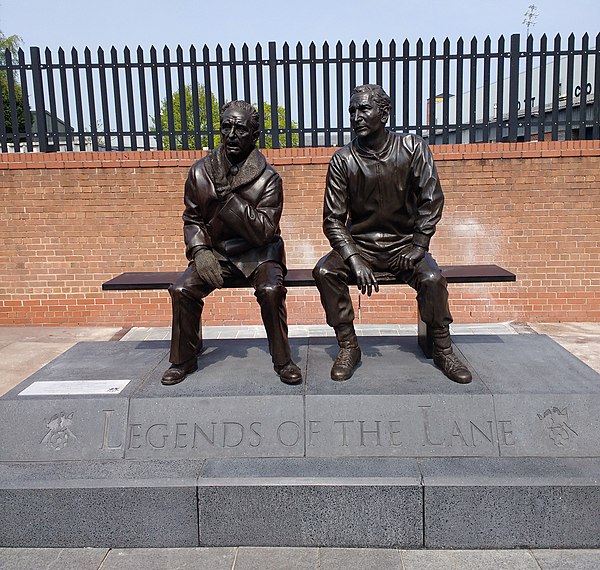 Jimmy Sirrel & Jack Wheeler statue at Meadow Lane