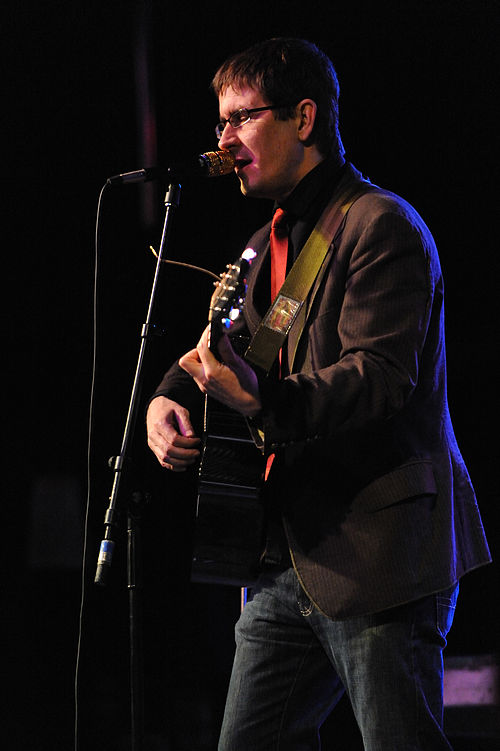 John Darnielle playing a solo show under the name The Mountain Goats at Harvest of Hope Festival in St. Augustine, FL in 2010