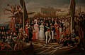 Fernando VII, liberado da súa submisión ás Cortes asediadas en Cádiz pola intervención francesa dos Cen Mil Fillos de San Luís, ao mando do duque de Angulema, desembarca no Puerto de Santa María.