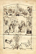 «Jul i Norge», teikning av Oscar Arnold Wergeland frå Illustrert Nyhedsblad 1866 (frå Riksarkivet)