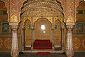 Gold inlay work in Anup Mahal within the fort