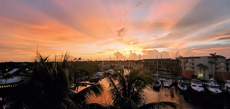 File:Key Largo sunset with marina.jpg