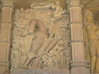 Khajuraho India, Lakshman Temple, Sculpture 09.JPG