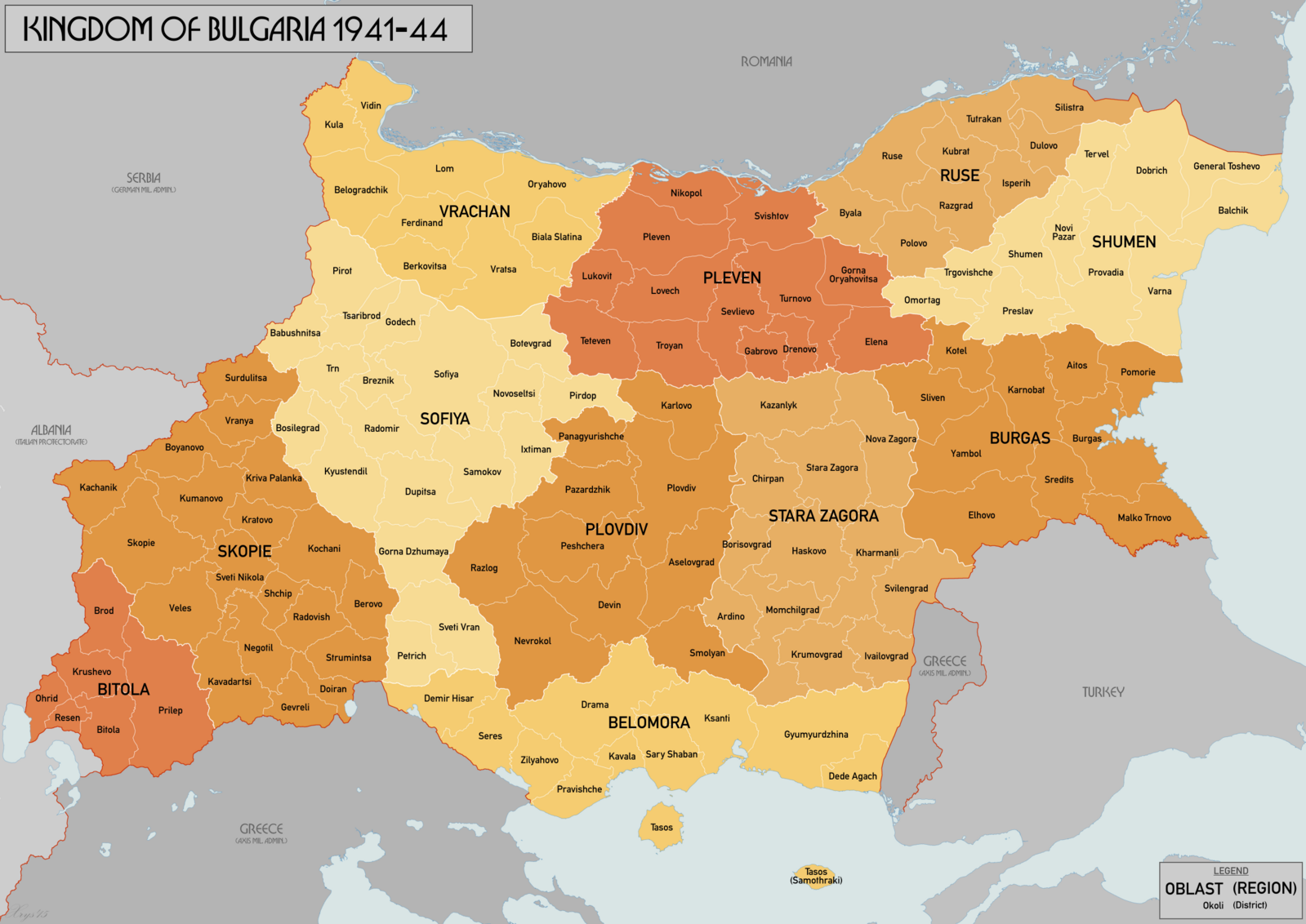 На чей стороне болгария. Карта Болгарии 1943. Болгария 1942. Болгарское царство 1941. Карта Болгарии 1942.