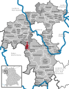 Lage der Gemeinde Kleinrinderfeld im Landkreis Würzburg