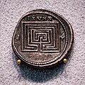 Knosos - 300-270 BC - silver drachma - head of Hera with polos - labyrinth - Berlin MK AM