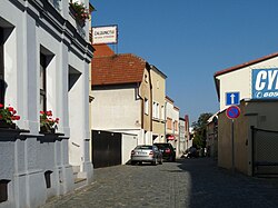Ulice Tylova v bývalé židovské čtvrti