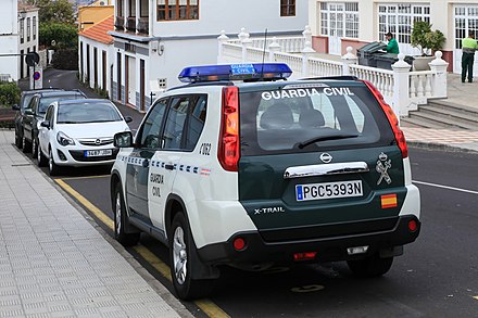 Police car of the Guardia Civil