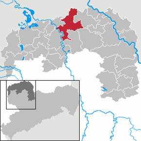 Poziția  Laußig pe harta districtului Nordsachsen