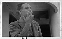 A photo of Devkota smoking (2013 BS (1956-1957))