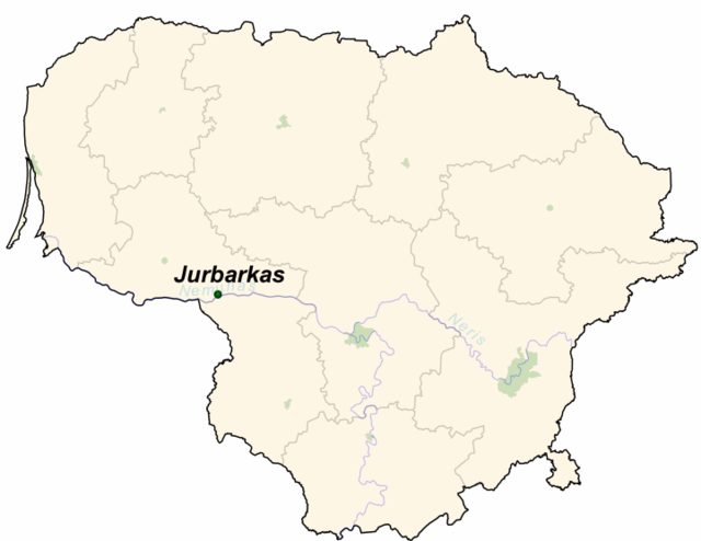 ユルバルカスの位置（リトアニア共和国）の位置図