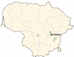 Ширвинтос на карте