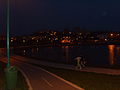Lights of Cukrica from Ada Ciganlija at dusk 2 (2008-04-14).jpg