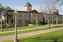 Hargis Hall, one of two historic buildings remaining in the Little Campus Little campus 2012.jpg