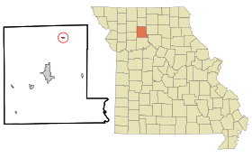 Livingston County Missouri Incorporated and Unincorporated areas Chula Highlighted.svg