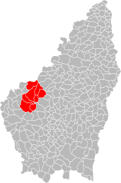 Location of the CC Sources de la Loire in the Ardèche department