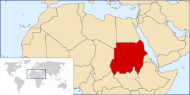 Судан на карте мира