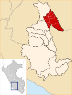 Location of the province La Mar in Ayacucho.svg