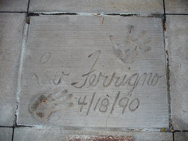 Ferrigno's handprints at Disney's Hollywood Studios theme park