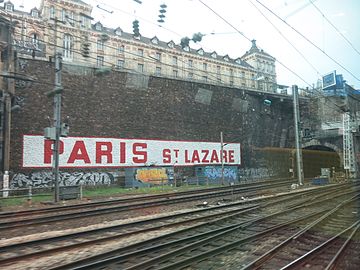 Entrée sud de la dernière galerie du tunnel (côté Saint-Lazare).