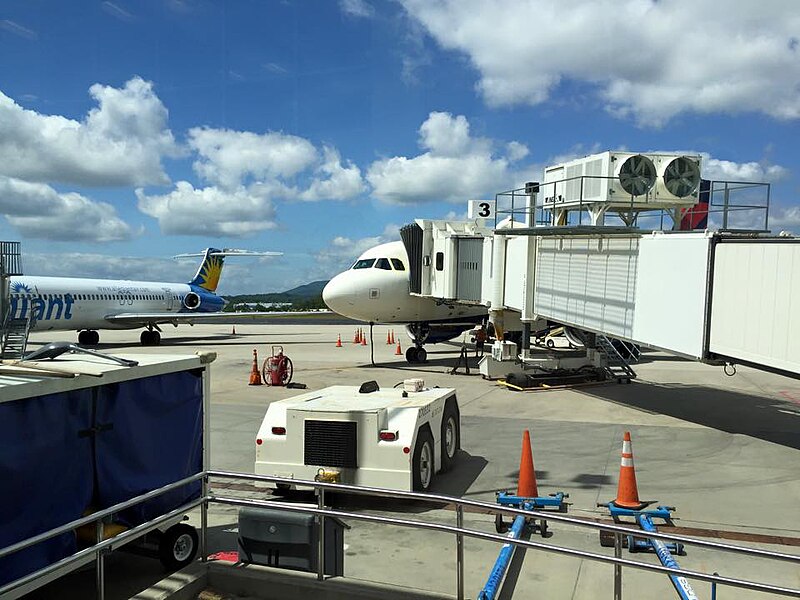 File:MD-83 and A319 at AVL.jpg